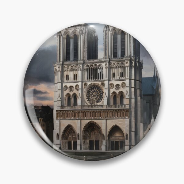 Item preview, Gothic Cathedral at Twilight Detailed Medieval Oil Painting designed and sold by PastCanvas.