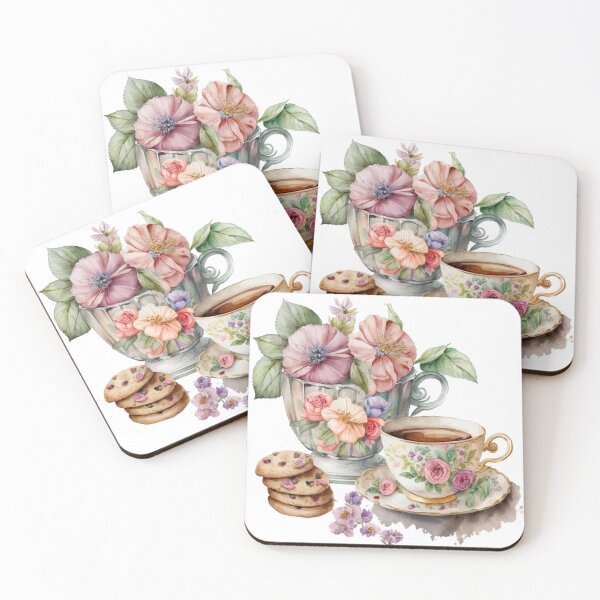 Item preview, Floral Tea Time - Tea and Dessert designed and sold by GiraffeCreative.