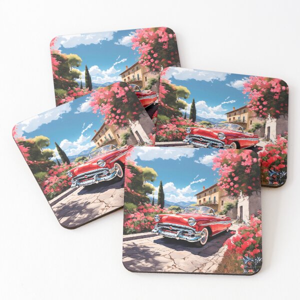 Item preview, Classic Convertible surrounded by flowers designed and sold by Design-Illusi0n.