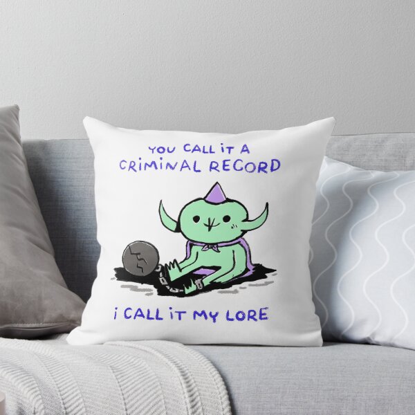 Item preview, You call it a criminal record I call it my lore designed and sold by HorrorTrope.