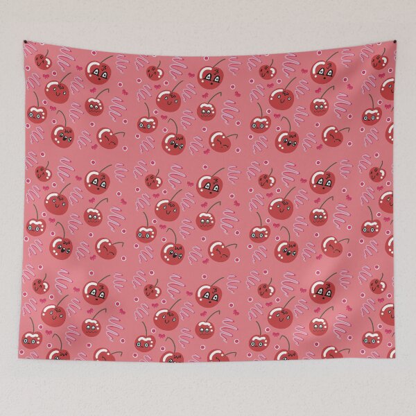 Item preview, Cute Cherry and Ribbon Pattern designed and sold by Catphonesoup.
