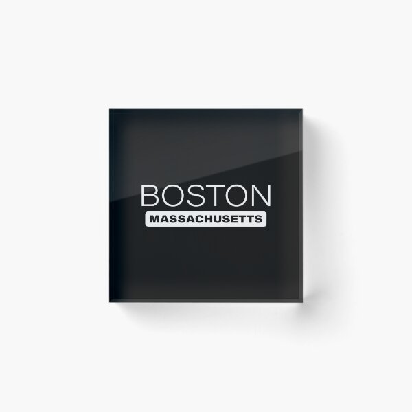 Item preview, Boston City, Massachusetts, USA, Simple White Text designed and sold by JohnnyVillas.