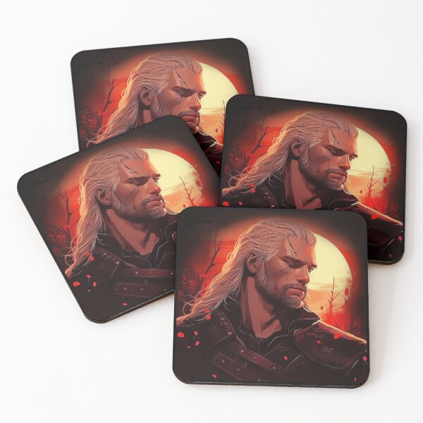 Item preview, Gerald from Rivia, Warlock in Red, The Witcher Fan art. designed and sold by TheLandsOfMagic.