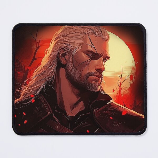 Item preview, Gerald from Rivia, Warlock in Red, The Witcher Fan art. designed and sold by TheLandsOfMagic.