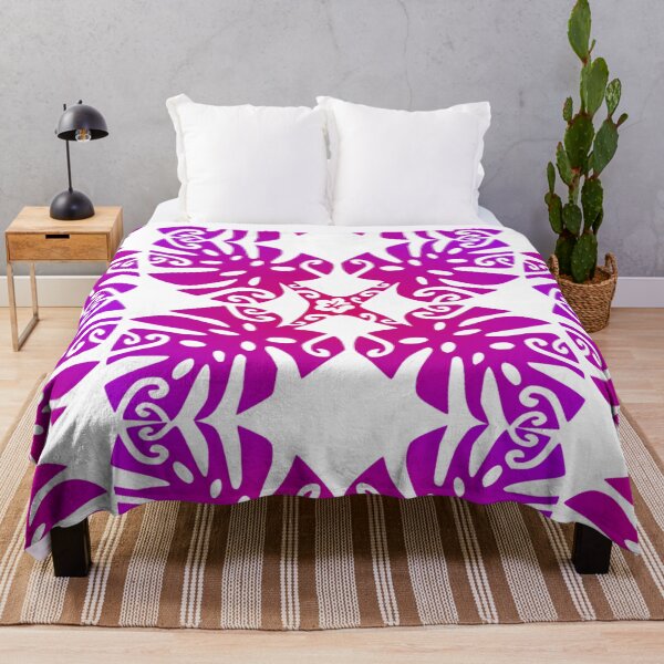Item preview, MARAMA - purple (Polynesian plant pattern) designed and sold by Nesian-Tahiti.