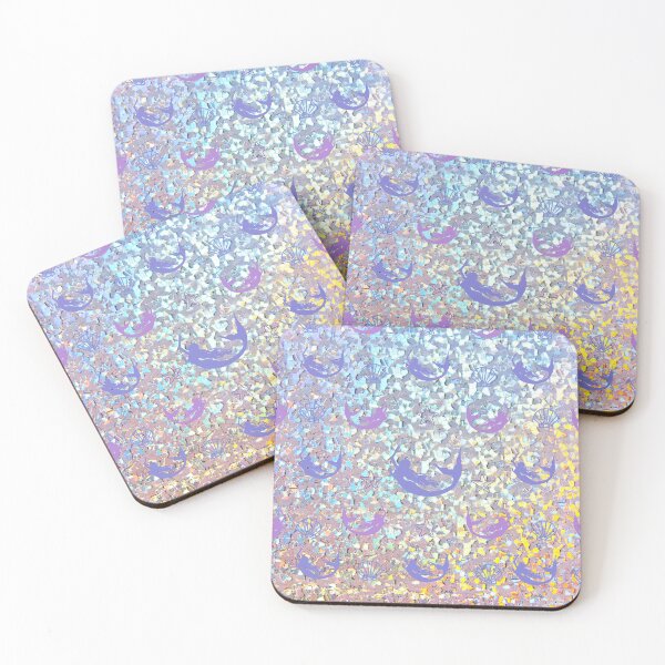 Item preview, Shimmering Glitter Pastel Mermaid Print Design designed and sold by SeaStarMermaids.