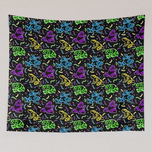 Item preview, Neon frog pattern designed and sold by Fridayscorner.