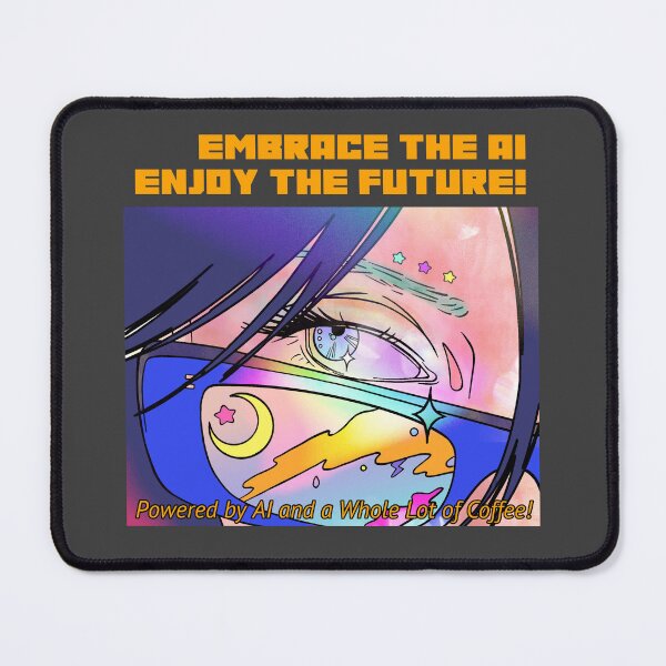 Item preview, Embrace the AI, Enjoy the Future! #AI #AILover #ArtificiallyIntelligent #SmartLife designed and sold by Anna Halasek.