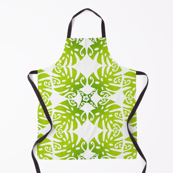 Item preview, MARAMA - green (Polynesian plant pattern) designed and sold by Nesian-Tahiti.