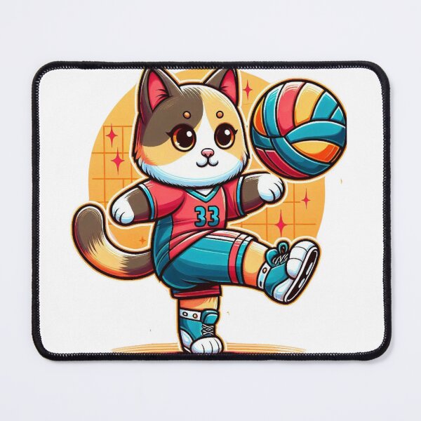 Item preview, volleyball cat designed and sold by Bossnovak.