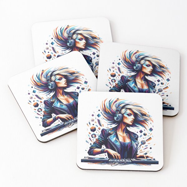 Item preview, Vibrant Female DJ Art designed and sold by Dynke.
