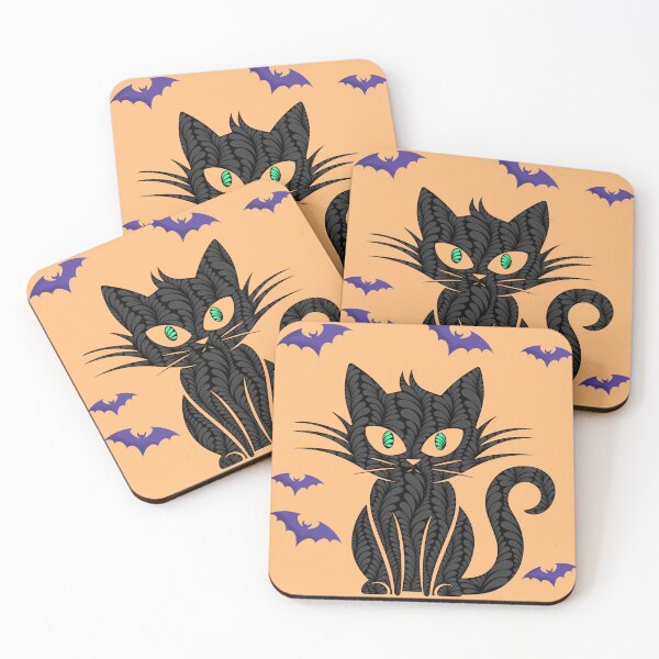 Item preview, Zen Petal Art - Black Halloween Cat designed and sold by SpeakBoldly.