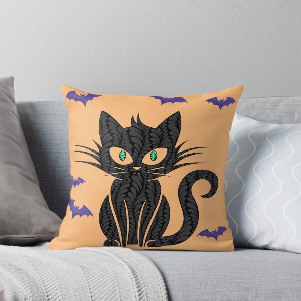 Item preview, Zen Petal Art - Black Halloween Cat designed and sold by SpeakBoldly.