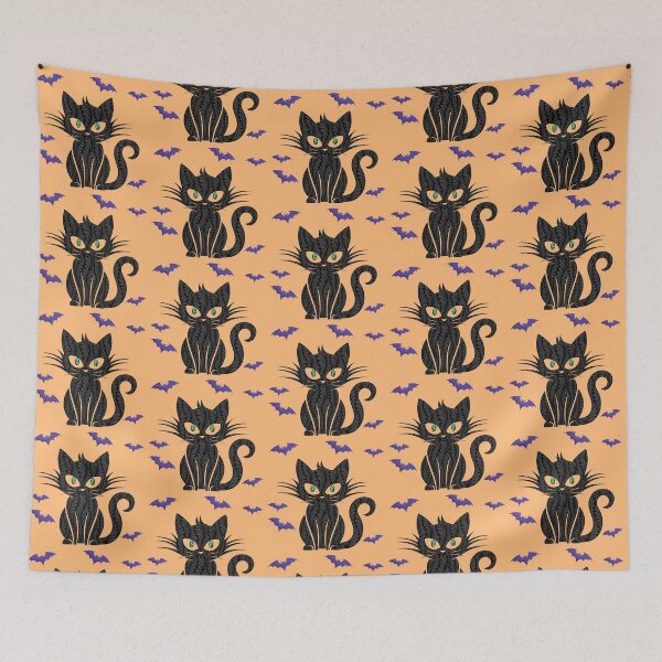 Item preview, Zen Petal Art - Black Halloween Cat designed and sold by SpeakBoldly.