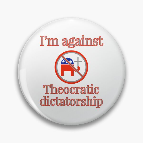 Item preview, I’m against theocratic dictatorship  designed and sold by Rachel the Artist .
