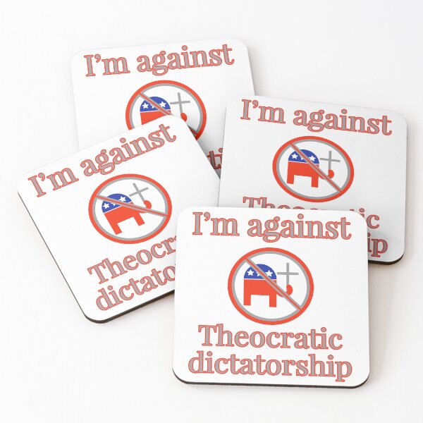 Item preview, I’m against theocratic dictatorship  designed and sold by Rachel the Artist .