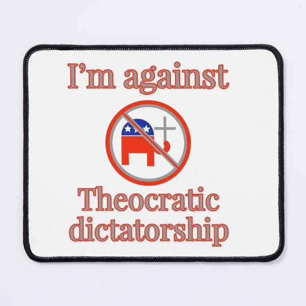 Item preview, I’m against theocratic dictatorship designed and sold by Rachel the Artist .