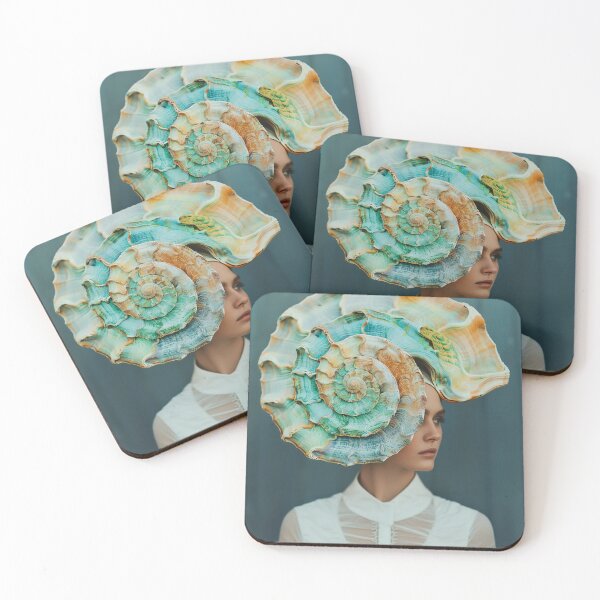 Item preview, "Woman in Shell Headpiece" designed and sold by MacroArtHub.