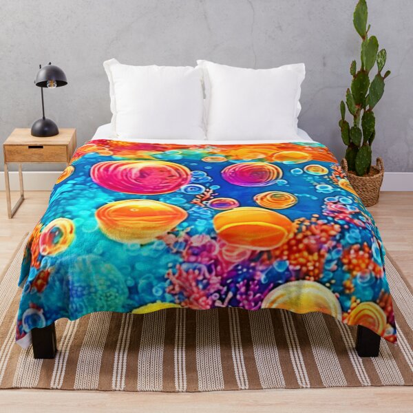Item preview, Colorful Coral Reef Bubbles designed and sold by Health And Fitness Posts e-Store.