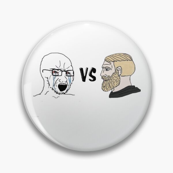 Item preview, crying wojak chad Soyboy Vs Yes Chad designed and sold by Maystro-design.