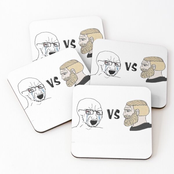 Item preview, crying wojak chad Soyboy Vs Yes Chad designed and sold by Maystro-design.