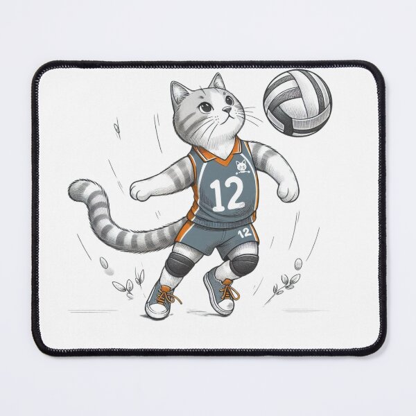 Item preview, volleyball cat designed and sold by Bossnovak.