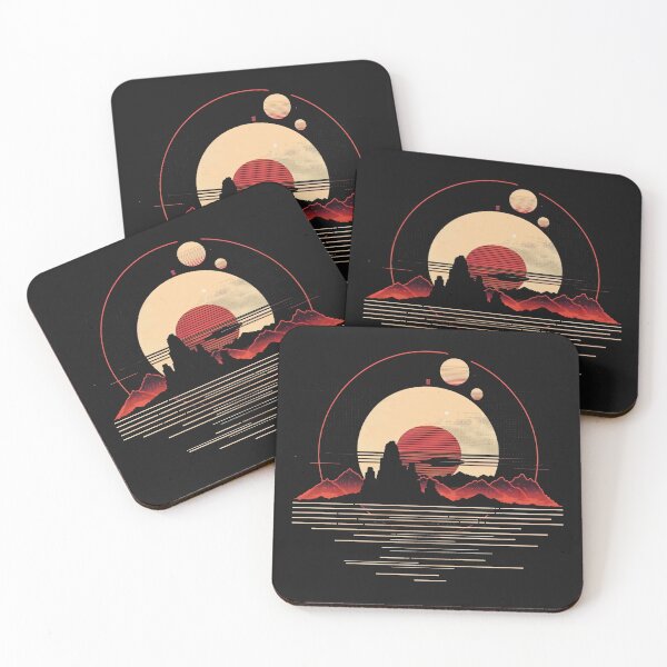 Item preview, Retro-Futuristic Dual Planet Landscape designed and sold by Anarodic.