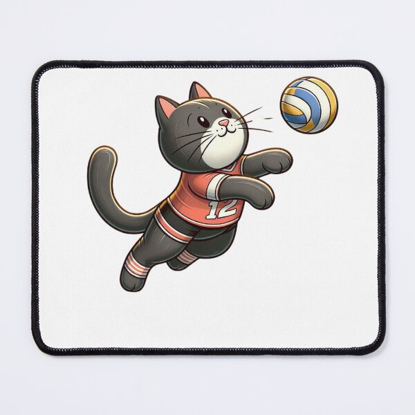 Item preview, volleyball cat designed and sold by Bossnovak.