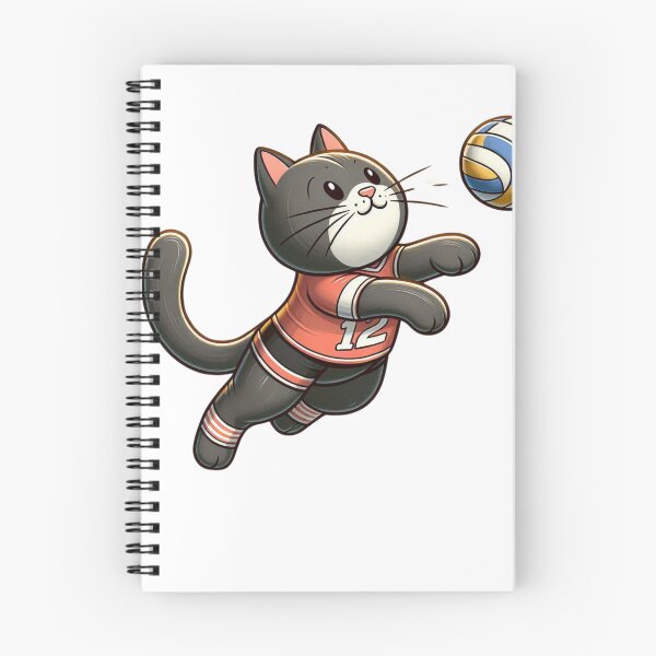 Item preview, volleyball cat designed and sold by Bossnovak.