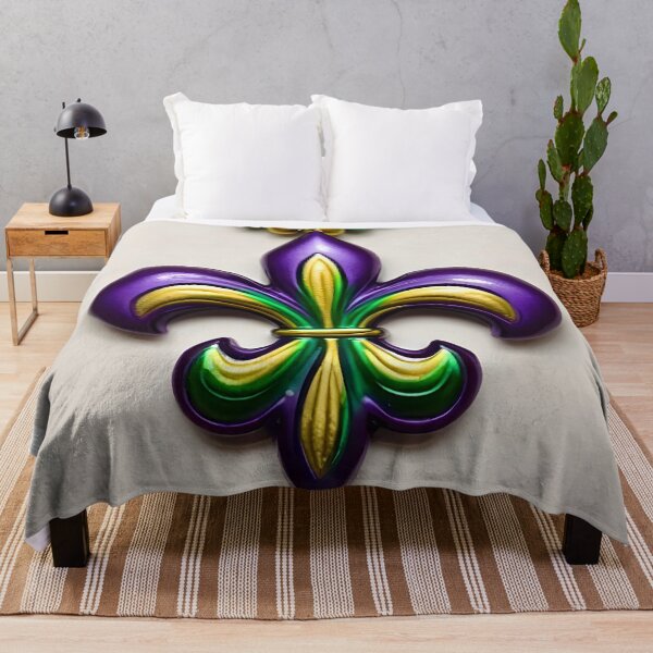 Item preview, A Purple, Gold, and Green Fleur de Lis designed and sold by BougieSouthern.