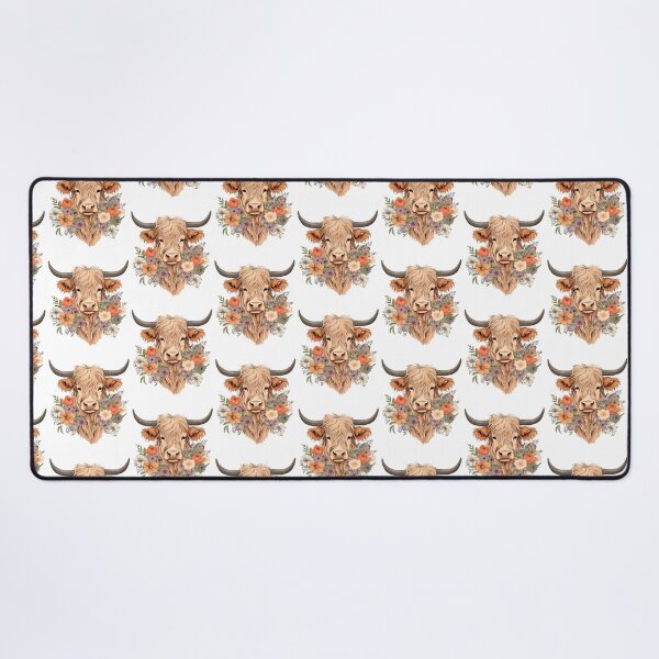 Item preview, Highland Cow with Floral designed and sold by ArtFromBeyond.