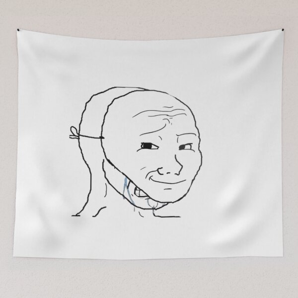 Item preview, crying wojak mask Crying inside meme funny angry sad pepe  designed and sold by Maystro-design.