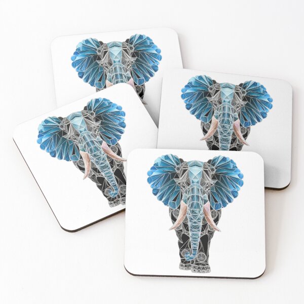 Item preview, Blue Elephant Geometric Art designed and sold by Mosaic-97.