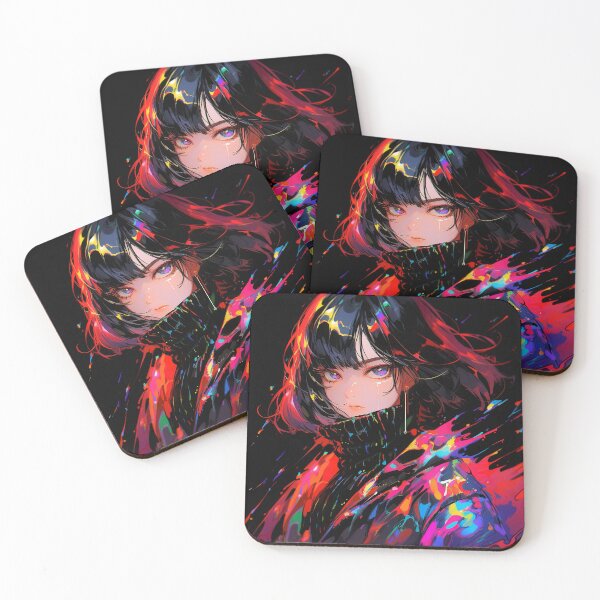 Item preview, Vibrant Colorful Bold Anime Girl designed and sold by bubblegoth.