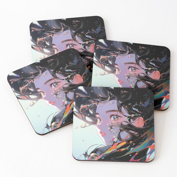 Item preview, Vibrant Surreal Liquid Fantasy Anime Girl designed and sold by bubblegoth.