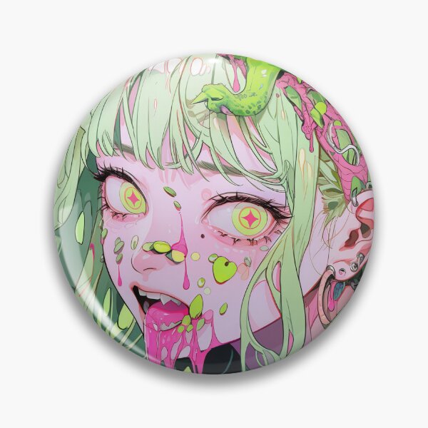 Item preview, Vibrant Green Lizard Anime Girl designed and sold by bubblegoth.