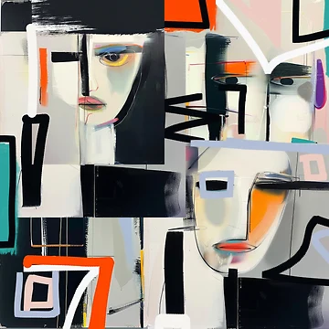Artwork thumbnail, Abstract Faces 5 by Irena Orlov