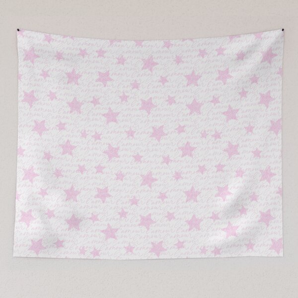 Item preview, Love l'amour Stars Amour allover pattern designed and sold by monpetitbijou.