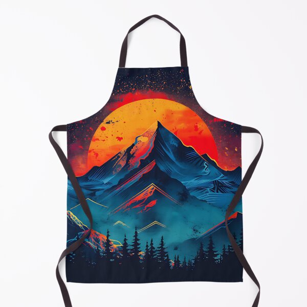 Item preview, Retro Sunset Mountain Scene designed and sold by Logic72.