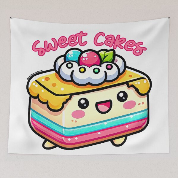 Item preview, Charming Kawaii Sweet Cakes Illustration – Cute Kawaii Cake Design designed and sold by KawaiiCherryPie.