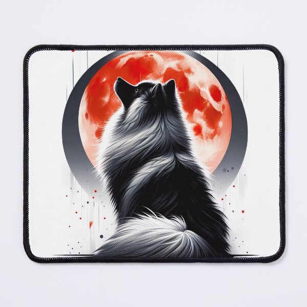 Item preview, Lunar Contemplation - Keeshond's Moonlit Reverie designed and sold by Woof-n-Wear.