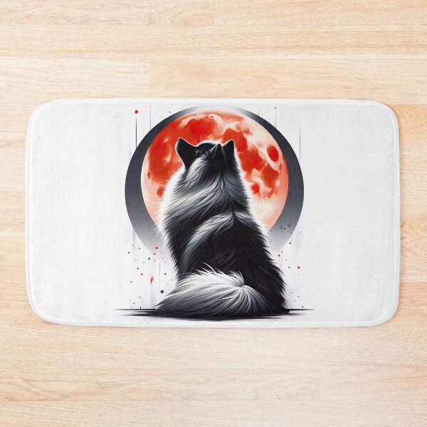 Item preview, Lunar Contemplation - Keeshond's Moonlit Reverie designed and sold by Woof-n-Wear.
