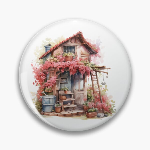Item preview, Charming Cottage with Flowers designed and sold by New-School-Wave.