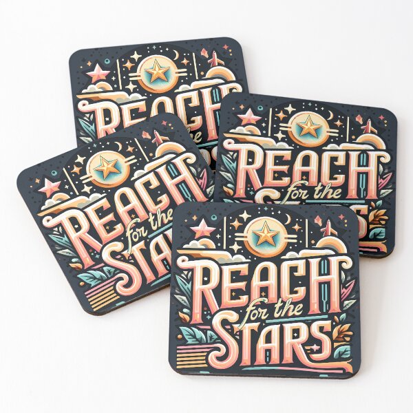 Item preview, Reach for the Stars, typography designed and sold by maxmaj.