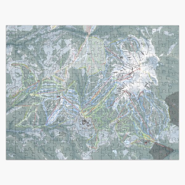 Vista previa del artículo con la obra «Mapa de senderos de Big Sky Resort», diseñado y vendido por Mapsynergy Skimaps.