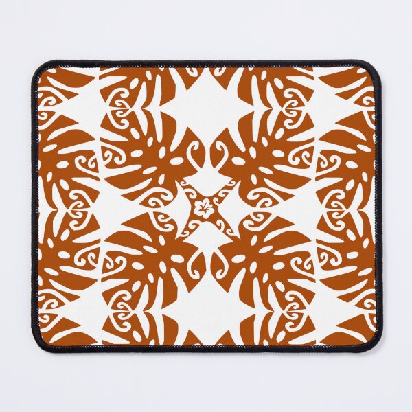 Item preview, MARAMA - brown (Polynesian plant pattern) designed and sold by Nesian-Tahiti.