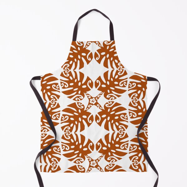 Item preview, MARAMA - brown (Polynesian plant pattern) designed and sold by Nesian-Tahiti.