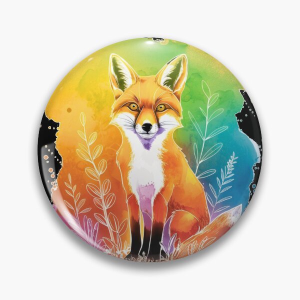 Item preview, Cute Fox. Adorable fox, watercolor fox, fox drawing, floral fox, fox image designed and sold by FoxVibes.