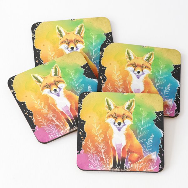 Item preview, Cute Fox. Adorable fox, watercolor fox, fox drawing, floral fox, fox image designed and sold by FoxVibes.