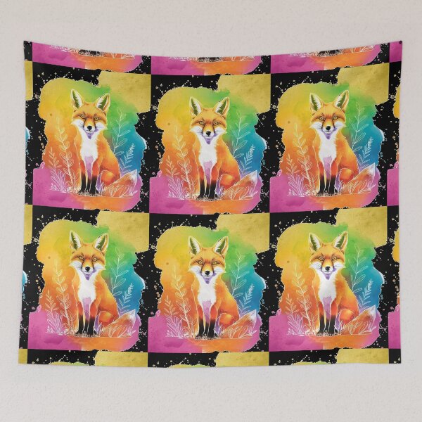 Artikelvorschau, Süßer Fuchs. Entzückender Fuchs, Aquarellfuchs, Fuchszeichnung, Blumenfuchs, Fuchsbild entworfen und verkauft von FoxVibes.